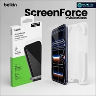 Belkin ScreenForce Premium Tempered Glass Screen Protector compatible for iPhone 17 pro max, Schott 