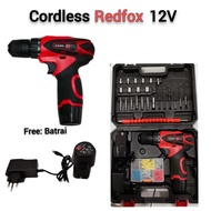 Bisa Cod!!! Mesin Bor Baterai Tangan Cordless Drill Battery 12V Redfox