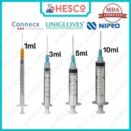 Luer Lock Syringe with Needle Picagari 1pc — 1/3/5/10ml Jarum 21G/23G/25G/27G Sterile Luer Slip Conn