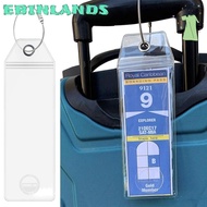 EBINLANDS Cruise Luggage Tag Holders, Waterproof Zip Seal Pouch Suitcase Label Holder, Essentials PV