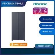 HISENSE SIDE-BY-SIDE INVERTER 510L REFRIGERATOR / FRIDGE | RS588N4ABNIV