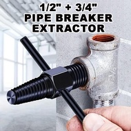 1/2”& 3/4” Pipe Extractor Set Remover Broken Pipe Extractor Remover DIY Screw Extractor Pipe Extract