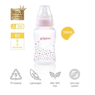 Pigeon slim neck PP bottle 5oz/150ml & 9oz/240ml (pink/blue)