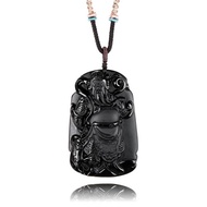 【正佳珠寶】黑曜石 經典武關公 關聖帝君 黑曜石吊墜