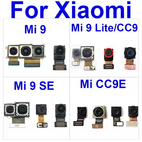 Front&Rear Main Camera For Xiaomi Mi 9 Lite Mi9 Mi 9 SE CC9 CC9e Back Big Camera & Small Facing Modu