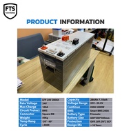 แบตลิเธียม 24V 280Ah LFP กล่องสแตนเลสไม่เป็นสนิม