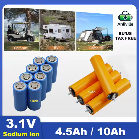3.1V 4.5Ah 10Ah Sodium Ion Battery Cell, Safe & Long Life for DIY 12V 48V Power Bank, E-scooter fold