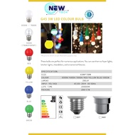 1W LED Light Bulb Lamp B22 AC 240V ( Colour )3W E27 Led Colour Bulb Lampu Mentol Hiasan Raya Energy 