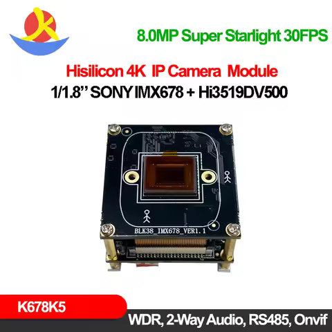 8M Super Starlight IpCamera Board Sony Imx678 Hisilicon Hi3519DV500 Webcam Blacklight Night Vision O