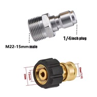 Pressure Washer Adapter Set M22 to 1/4 inch Quick Connect Kit for Pressure Washer Hose M22 15mm to M
