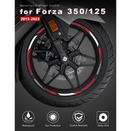 Motorcycle Wheel Sticker Waterproof Rim Stripe Forza 350 2023 for Honda Forza 125 300 Forza300 Forza
