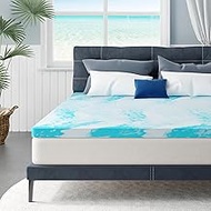 Full Mattress Topper 2 Inch Memory Foam Mattress Topper with Gel Infusion, Cooling Mattress Pad in a
