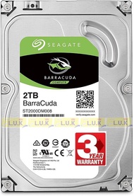 2TB HDD (ฮาร์ดดิสก์) SEAGATE BARRACUDA 7200RPM SATA3 (ST2000DM008) - สินค้ารับประกัน 3 ปี