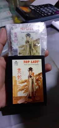 1 pack semir rambut top lady isi 6 saset penghitam rambut sampo/semir rambut hitam