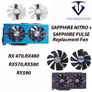 SAPPHIRE NITRO+ & PULSE RX470,RX480,RX570,RX580,RX590 Replacment GPU Fan CF1015H12D