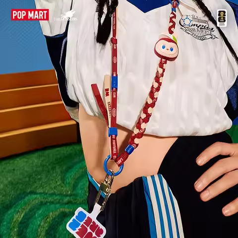 POP MART Labubu The Monsters Fifa Series Mobile Phone Lanyard Mystery Box Genuine Blind Box Guess To