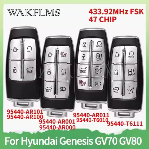 For Hyundai Genesis GV70 GV80 2021-2025 Keyless Smart Key 433Mhz ID47 CHIP 95440-AR001 AR011 AR000 T