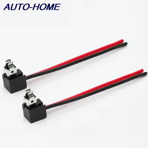 2Pcs Headlight Bulb Socket Wiring Harness Connector Plug Adapter Line For H1 Bulb Car Headlight Conn