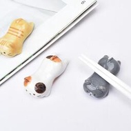 【現貨】日式 陶瓷 可愛 卡通 貓咪 造型 萌系 筷架 筷子 托架 餐桌 擺拍 筷枕 創意 餐具