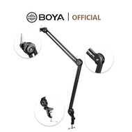 BOYA BY-BA20 Spring-Loaded Suspension Boom Arm Aluminum Alloy Microphone Stand Bracket Table Clamp Mic Holder for Maono Fifine Blue Yeti Hyper-X Desktop Microphone Podcasting