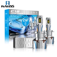Lampu Depan LED Kereta Baharu HAIZG C12 Kuasa Tinggi 180W Rasuk Tinggi dan Rendah Diubahsuai H7 H4 L