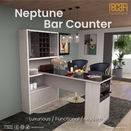 Recafi Furniture Bar Counter | Bar Table | Wooden Bar Counter | Wine Cabinet | High Table | Meja Bar | Rak Wine | Display Cabinet | Bar Table Counter | Wine Bar Cabinet | Liquor Cabinet | 酒吧台