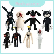Horror Plush High-quality Black Bunny Rabbit Toy With Sewn Mouth Red Details