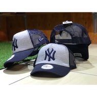 NY NEW ERA (BLUE/GREY) TREFOIL TRUCKER CAP
