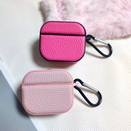 Litchi Texture PU Leather Simple Earpods Case for Apple Airpods 3 Pro 2 Wireless Earphone Cover Char