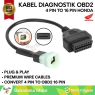 KABEL OBD1 HONDA 4 PIN KE OBD2 16 PIN TO OBDII OBD 2 OBD II 4PIN 16PIN - KANR