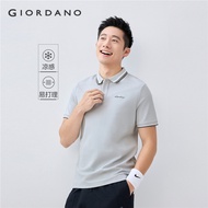 GIORDANO Men Polo Shirts Brand Embroidery Contrasting Polo Shirts Short Sleeve Simple Summer Fashion
