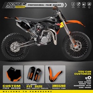 PowerZone Custom Team Graphics Backgrounds Decals For 3M Stickers Kit For KTM SX85 2013-2017 85cc Nu