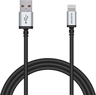 Elecom MPA-UALS12BK Lightning Cable, iPhone Charging Cable, Aluminum Connector, Heavy Duty, Compatib