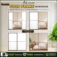 [FREE INSTALL] CUSTOM MIX Almari Baju Full Cermin /Mirror Wardrobe Sliding Door Anti Jump Mirror Cer