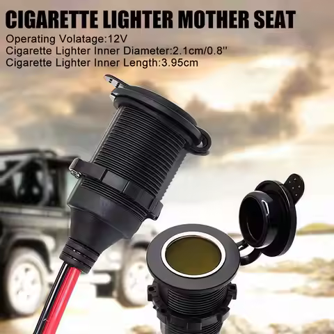 D.C 12V 24V Car Motorcycle Truck Bus Cigarette Lighter Charger 14Awg with Connector Fuse 20A Cable A