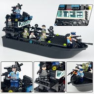 Swat Military Assembled Toys 12 Characters + Transport Ship + Helicopter