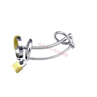 Large Stainless Steel Tube CB40000 Male Chastity Lock Belt Anti-Drop Ring Alternative Belt Catheter 