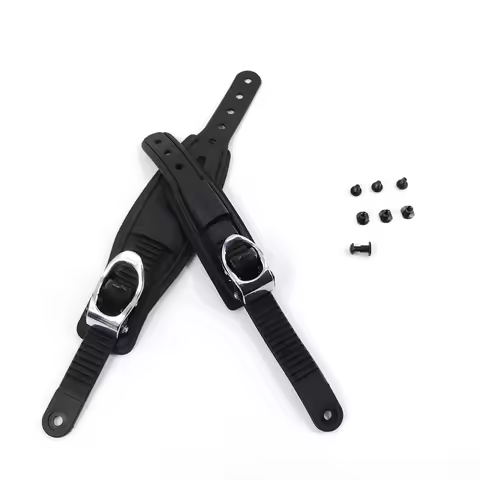 1 High leather Quality Snowboard 2 Buckles With Straps For Ankle Snowboard Bindiing Strap-In System 