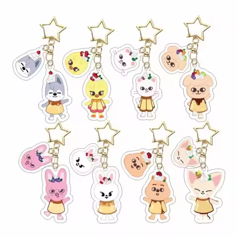 Skzoo Stray Kids Keychain Anime Acrylic KPOP Keychain Accessories Stray Kids Accessories Keychain Fr