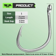 9KM Live Bait Hooks Saltwater Oshaughnessy Circle Hook Short Shank Inline Point Fishing J Hooks for