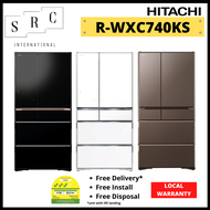 Hitachi R-WXC740KS Made in Japan - IoT Connected - K Series Inverter Refrigerator 572L (Gift: BORO Vacuum Container Set)