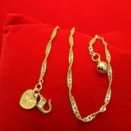 Pure 24K Gold Plated Adult Cop 916 Anklet