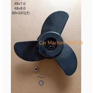 Boat Propeller Black FitFor Hangkai 48v 7.0HP 8.0HP 60v 10HP Outboard Motor