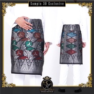 SONGKET REPUBLIK SAMPIN ASLI 3D EXCLUSIVE HOT SELLING MURAH SAMPING BAJU RAYA 2025 HITAM PUTIH