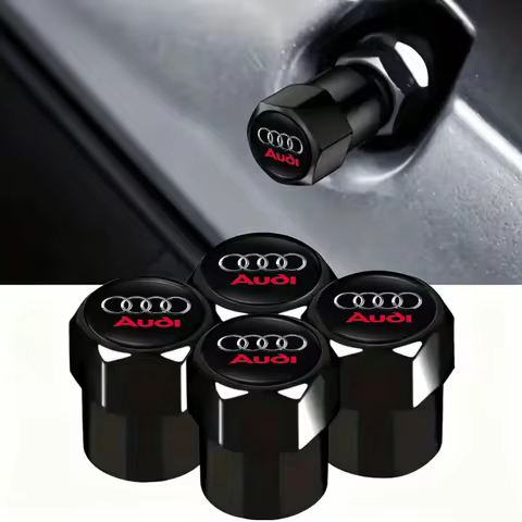 Long Hex Shape Dustproof Tire Valve Stem Caps Cover Sticker For Audi A3 A4 A5 A6 A7 A8 Q3 Q4 Q5 Q6 Q
