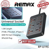 Remax RP-U195 11-in-1 Extension Power Socket Power Strip Wall Extension Plug Extension Socket 1.5M U