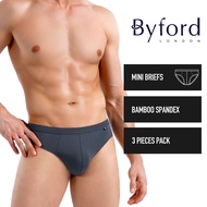 Byford (3 Pcs) Seluar Dalam Lelaki | Byford Bamboo Spandex Mini Brief Underwear - BUD5219M