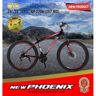 Sepeda MTB 26 27.5 New Phoenix 2706 Extra Bonus