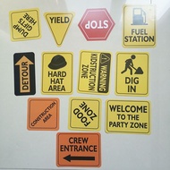 Birthday Party Construction Slogan Paper Sign Party Supplies Paper Card WYJX