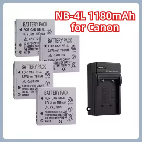 NB-4L 1180mAh 3.7V Camera Battery Suitable for Canon IXUS 120IS 115HS 220HS 110IS 117HS 780IS 230HS 